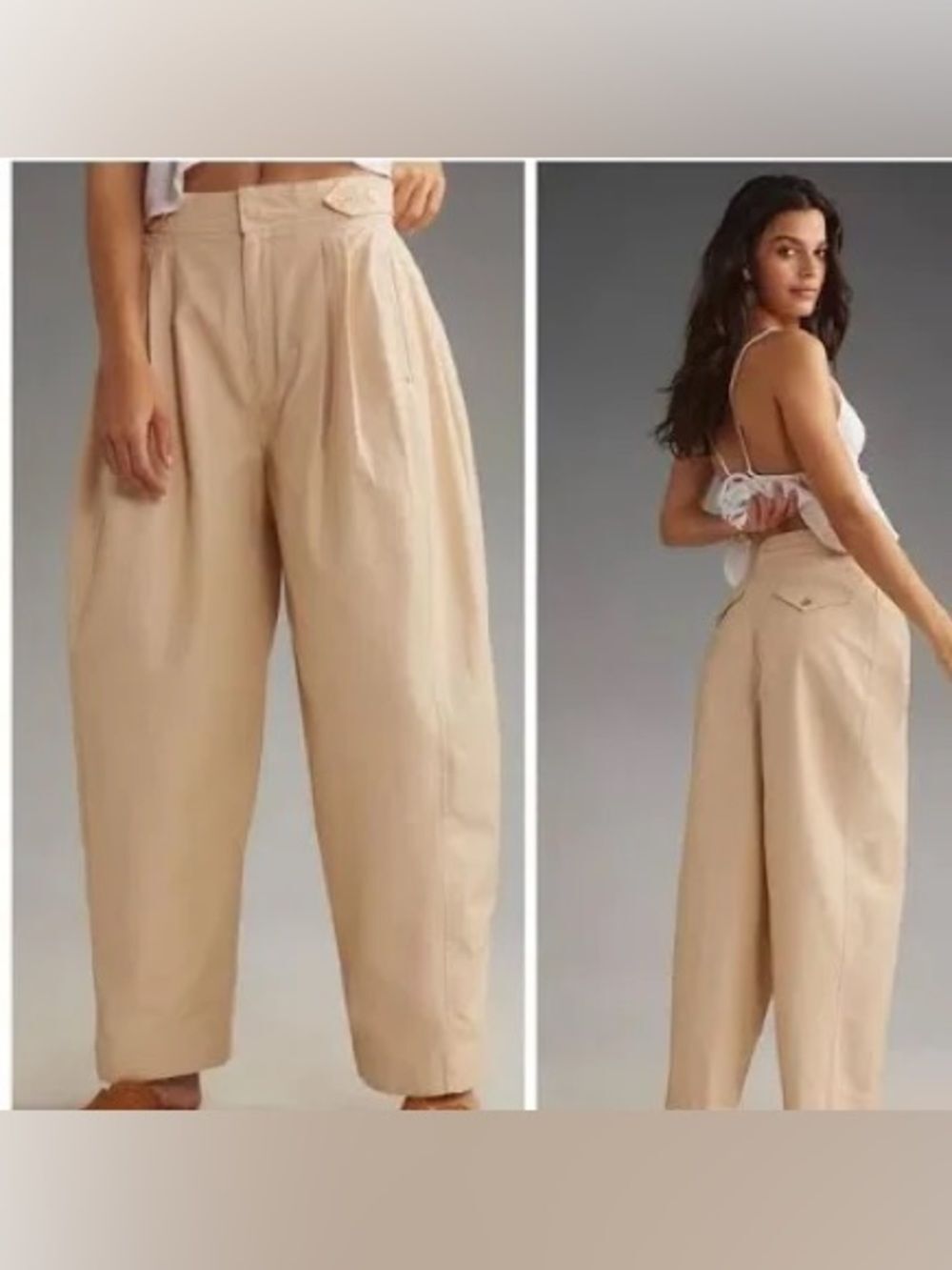 Anthropologie Maeve Utility Barrel Trouser Pants 4T